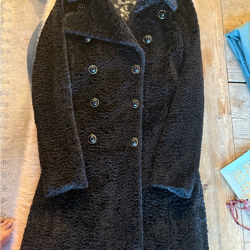 Women's Black Double-Breasted Coat Anthropologie
